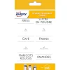 Avery - 48 Étiquettes bocaux produits alimentaires - 48 x 48 mm - noir