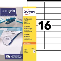 Avery - 1600 Étiquettes multi-usages blanches - 105 x 35 mm - réf 3423-100