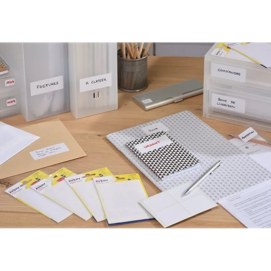 Avery - 72 Étiquettes multi-usages blanches - 20 x 32 mm - réf ETSA09