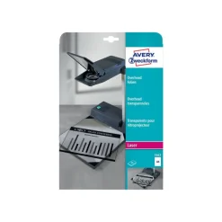 Avery - Films transparents pour rétroprojecteur - A4 - 25 feuilles - impression laser