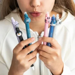 Back 2 Fun - Stylo rigolo à tête de tigre : effaçable - original et parfait pour l’école