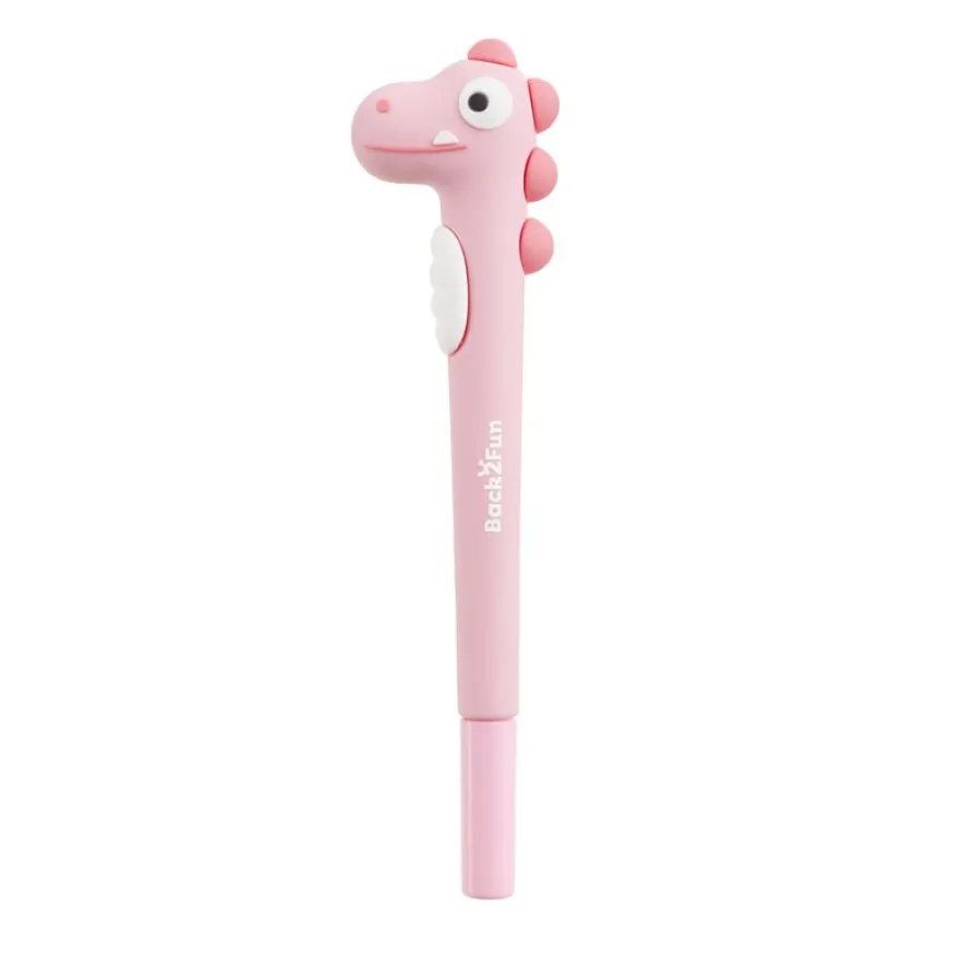 Back2Fun - Stylo original en forme d’hippocampe rose - tout doux et super fun
