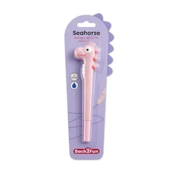 Back2Fun - Stylo original en forme d’hippocampe rose - tout doux et super fun