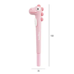 Back2Fun - Stylo original en forme d’hippocampe rose - tout doux et super fun