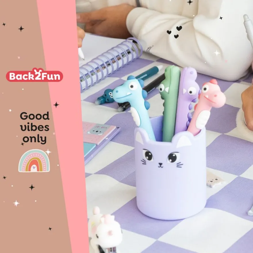 Back2Fun - Stylo original en forme d’hippocampe rose - tout doux et super fun