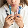 Back2Fun - crayon effaçable requin - encre bleue thermosensible - gomme intégrée - papeterie créative pour enfants