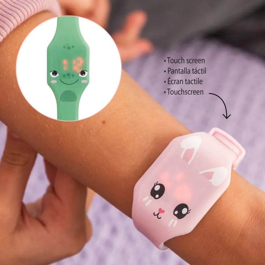 Back2Fun - montre digitale tactile en silicone - modèle grenouille - l’heure au bout des doigts