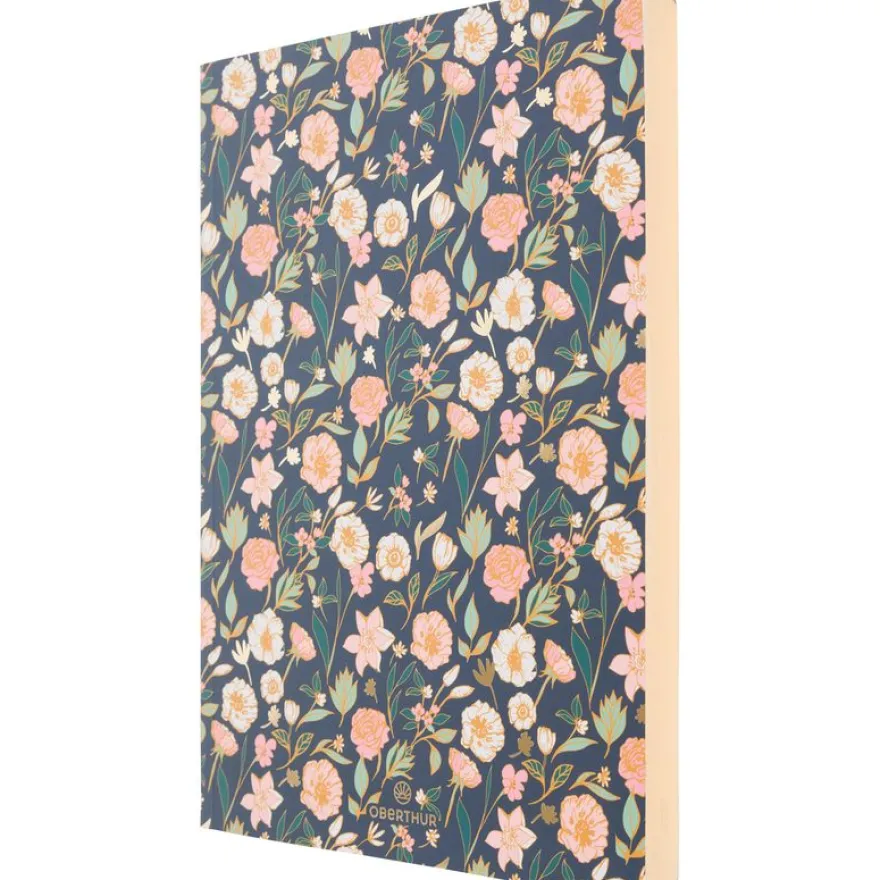 Bahia - carnet a5 - fleurs or