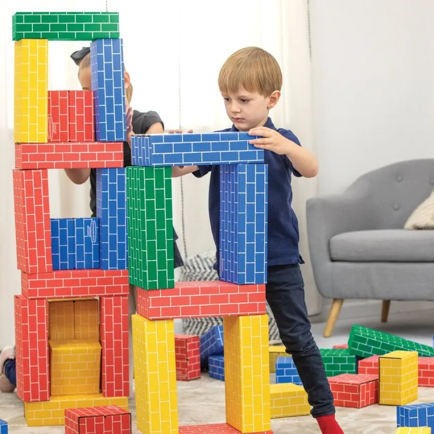 Bankers Box - 40 blocs de construction en carton - 4 couleurs - 2 tailles