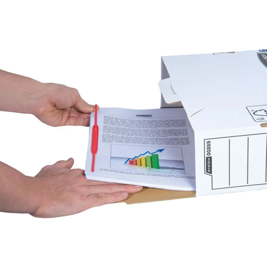 Bankers Box - 100 clips pour archives - rouge - Fellowes