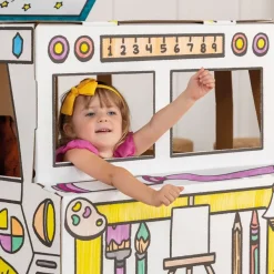 Bankers Box - Bus en carton ondulé à colorier