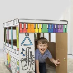 Bankers Box - Bus en carton ondulé à colorier