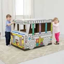 Bankers Box - Bus en carton ondulé à colorier
