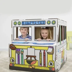 Bankers Box - Bus en carton ondulé à colorier