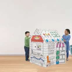 Bankers Box - Maison restaurant en carton ondulé à colorier