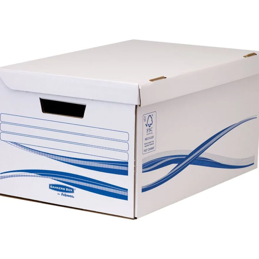 Bankers Box Basic Maxi A4+ - Conteneur + 6 boîtes archives dos 8 cm - Fellowes