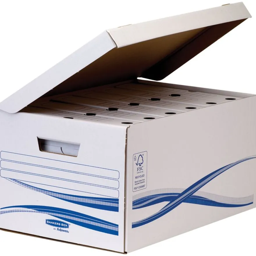 Bankers Box Basic Maxi A4+ - Conteneur + 6 boîtes archives dos 8 cm - Fellowes