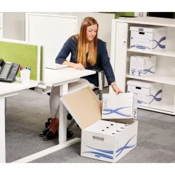 Bankers Box Basic Maxi A4+ - Conteneur + 6 boîtes archives dos 8 cm - Fellowes