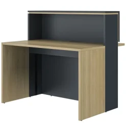 Banque d'accueil droite ZOOM - L120 cm - chêne bocage