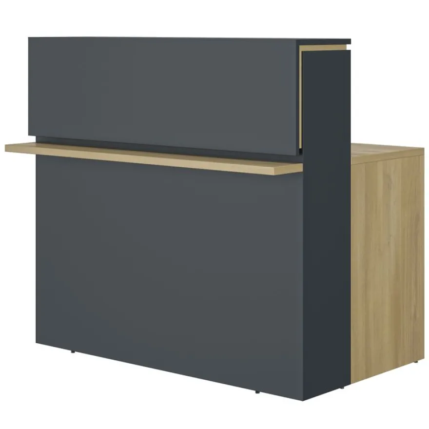 Banque d'accueil droite ZOOM - L120 cm - chêne bocage