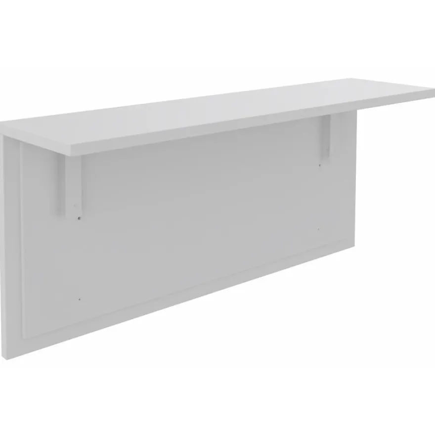 Banque d'accueil OLA - Ensemble composé d'un module haut + un module PMR et d'une tablette blanc perle - L222,5 cm - blanc perle