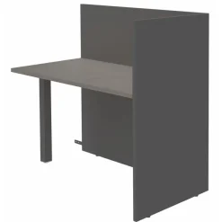 Banque d'accueil Retour direct haut OLA - L82,5 x H112 x P62,5 cm - structure carbone, plateau chêne gris