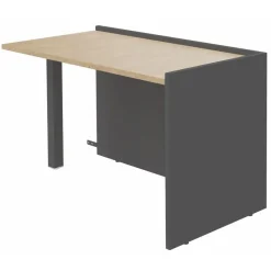 Banque d'accueil Retour direct bas OLA - L82,5 x H75,5 x P62,5 cm - structure carbone, plateau chêne clair