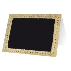 Bequet - 10 Chevalets de comptoir - 7 x 5 cm - cadre beige "raphia"