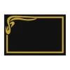 Bequet - 50 Étiquettes "liseré" or sur fond noir - 6 x 4 cm