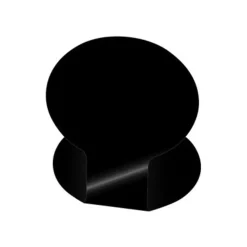 Bequet - 10 Étiquettes "ovaline" pied plié à chaud - noir - 7 x 5 cm