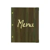 Bequet - Protège-menu "Authentic" - faux bois - 24,5 x 31,5 cm
