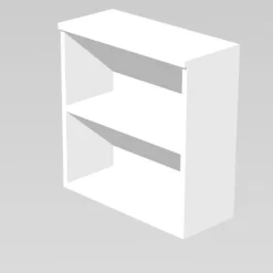 Bibliothèque basse Trend - L80xP35xH72 cm - sans porte - blanc