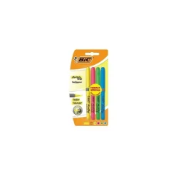 BIC - 4 surligneurs Highlighter Grip - couleurs assorties