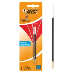 BIC 4 Couleurs - 2 Recharges pour stylo à bille - rouge - 1 mm
