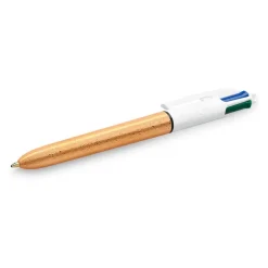 BIC 4 Couleurs - Stylo à bille 4 couleurs - 1 mm - corps texturé doré givré