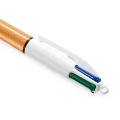 BIC 4 Couleurs - Stylo à bille 4 couleurs - 1 mm - corps texturé doré givré