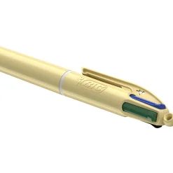 BIC 4 COULEURS - Stylo à bille 4 couleurs - 1 mm - pastel jaune