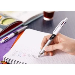 BIC 4 Couleurs - Stylo à bille 3 couleurs + 1 crayon HB avec gomme