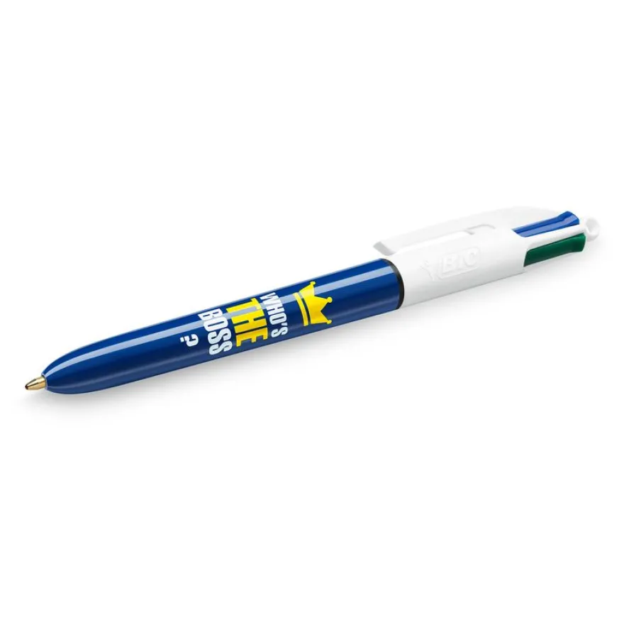 BIC 4 Couleurs - Stylo à bille 4 couleurs - 1 mm - « Who’s The Boss »