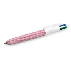 BIC 4 Couleurs Bois - Stylo à bille 4 couleurs effet bois - disponible dans différentes couleurs