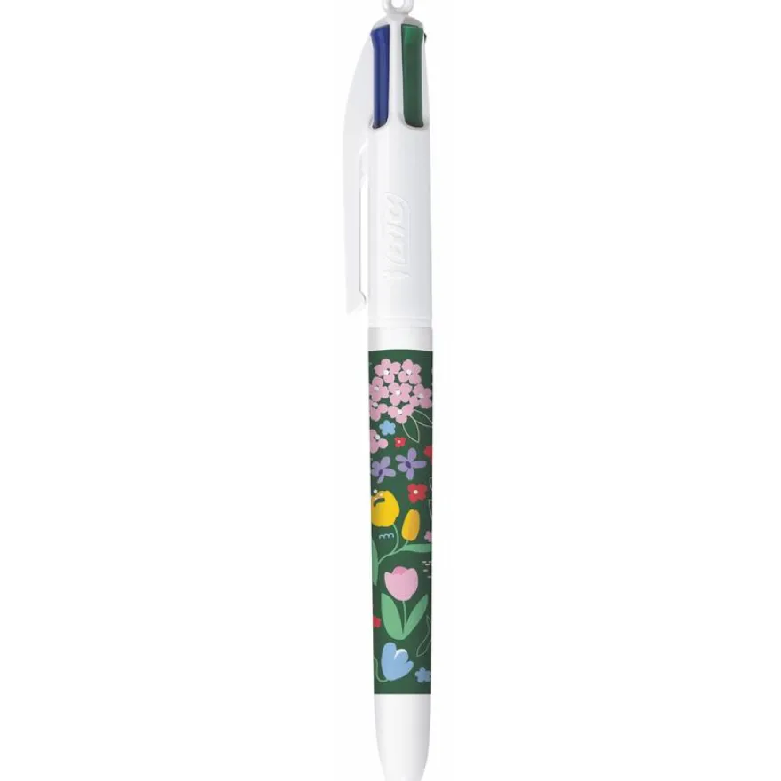 BIC 4 Couleurs Décors tournants - Stylo à bille 4 couleurs - 1 mm - différents modèles disponibles