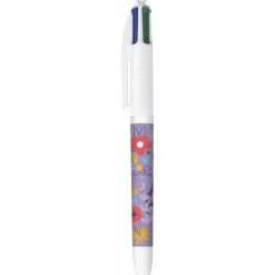 BIC 4 Couleurs Décors tournants - Stylo à bille 4 couleurs - 1 mm - différents modèles disponibles