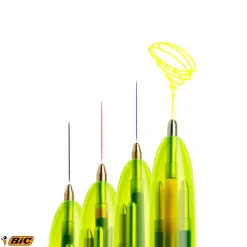 BIC 4 Couleurs Fluo - Stylo à bille 4 couleurs