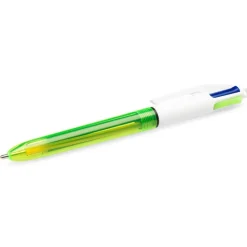 BIC 4 Couleurs Fluo - Stylo à bille 4 couleurs