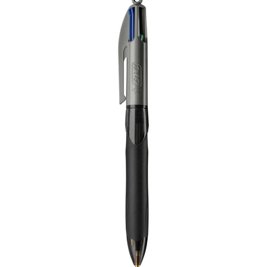 BIC 4 Couleurs Grip Pro - Stylo à bille 4 couleurs