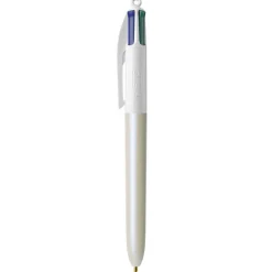 BIC 4 Couleurs Pearl - Stylo à bille 4 couleurs - corps blanc