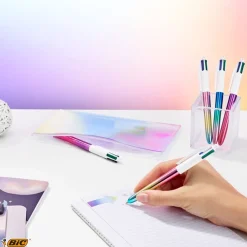 BIC 4 Couleurs Shine Gradient - Stylo à bille 4 couleurs - pastel irisé
