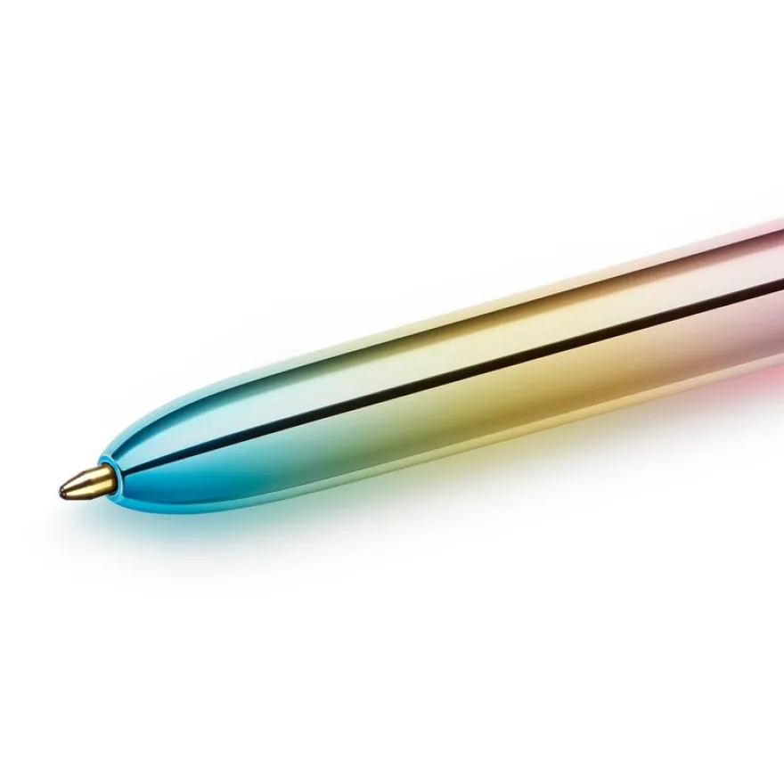 BIC 4 Couleurs Shine Gradient - Stylo à bille 4 couleurs - pastel irisé