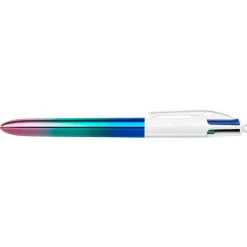 BIC 4 Couleurs Shine Gradient - Stylo à bille 4 couleurs - paon irisé
