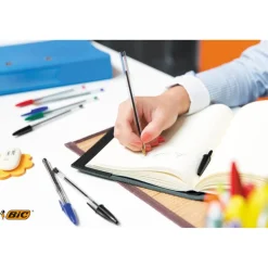 BIC Cristal - 50 Stylos à bille - noir - 1 mm - pointe moyenne